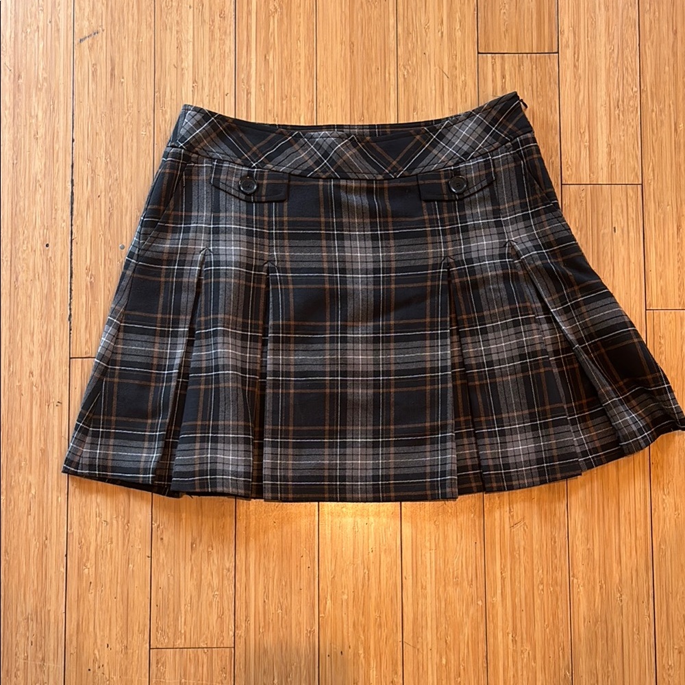 Esprit Gray and Black Mini Skater Skirt